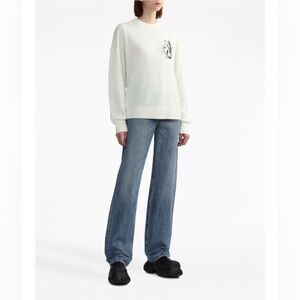 JW Anderson intarsia-knit bunny logo crewneck jumper sweater